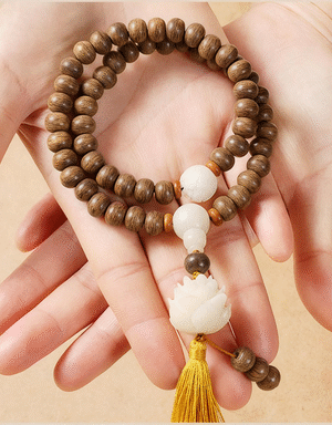 Geometric Wooden Bead Bracelet with Gold Accents, Minimalist Handcrafted Boho Jewelry