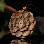 Wooden Flower - Carved Pendant