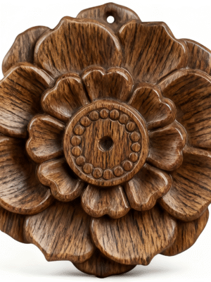 Wooden Flower - Carved Pendant