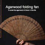 Agarwood folding fan