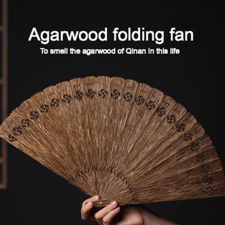Agarwood folding fan
