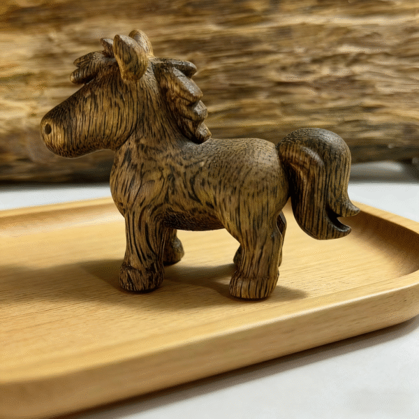 Agarwood Carved Horse Ornament