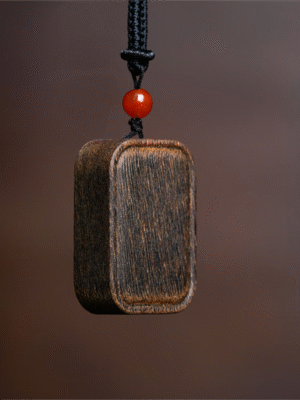 Qinan agarwood pendant, sinking water grade old material, peace and safety plaque necklace for both men and women