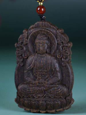 Sinking Water Grade Agarwood Chinese Zodiac Pendant Guanyin Bodhisattva Birth Year Buddha Amulet Handheld Piece