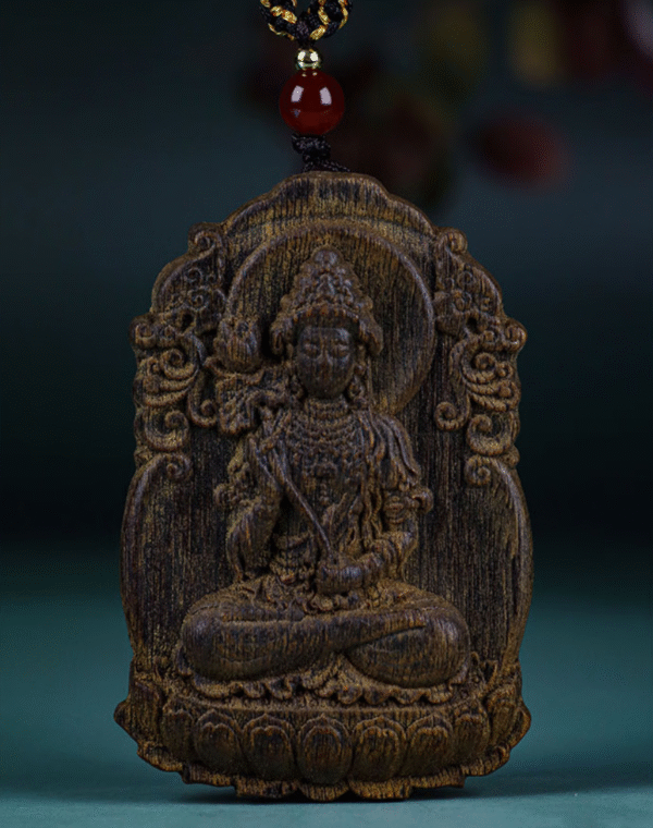 Sinking Water Grade Agarwood Chinese Zodiac Pendant Guanyin Bodhisattva Birth Year Buddha Amulet Handheld Piece