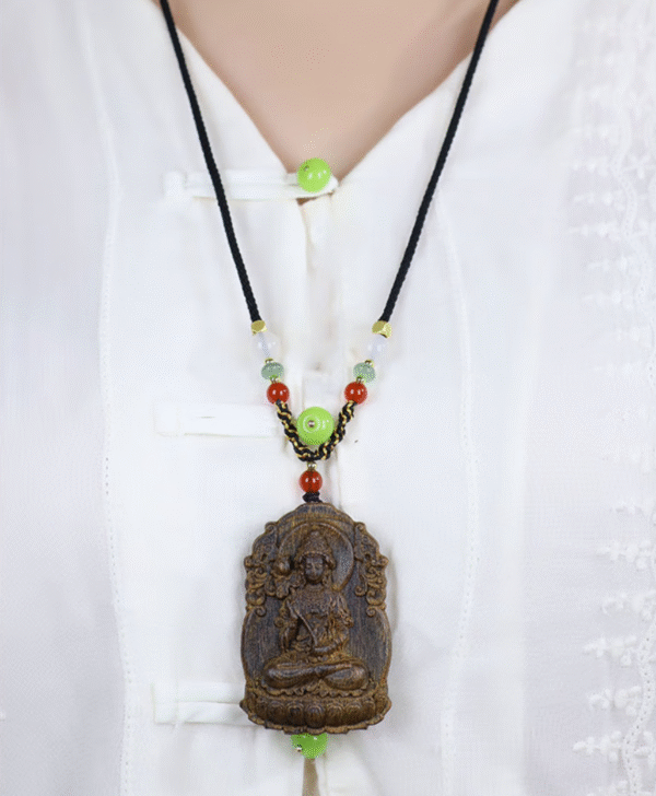 Sinking Water Grade Agarwood Chinese Zodiac Pendant Guanyin Bodhisattva Birth Year Buddha Amulet Handheld Piece