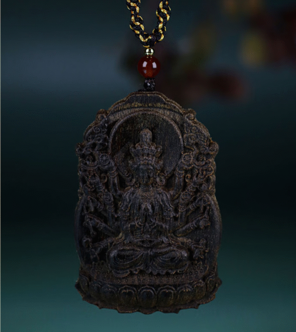 Sinking Water Grade Agarwood Chinese Zodiac Pendant Guanyin Bodhisattva Birth Year Buddha Amulet Handheld Piece