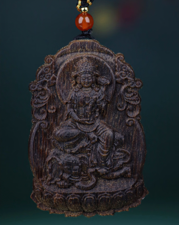 Sinking Water Grade Agarwood Chinese Zodiac Pendant Guanyin Bodhisattva Birth Year Buddha Amulet Handheld Piece