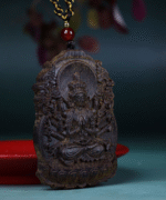 Sinking Water Grade Agarwood Chinese Zodiac Pendant Guanyin Bodhisattva Birth Year Buddha Amulet Handheld Piece