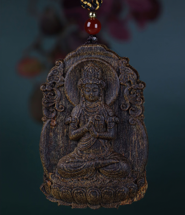 Sinking Water Grade Agarwood Chinese Zodiac Pendant Guanyin Bodhisattva Birth Year Buddha Amulet Handheld Piece