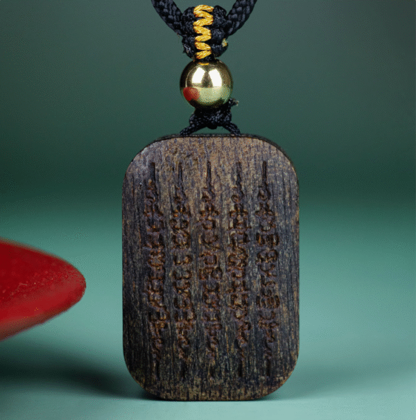 Qinan Agarwood Carved Five Scripture Pendant