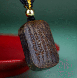 Qinan Agarwood Carved Five Scripture Pendant
