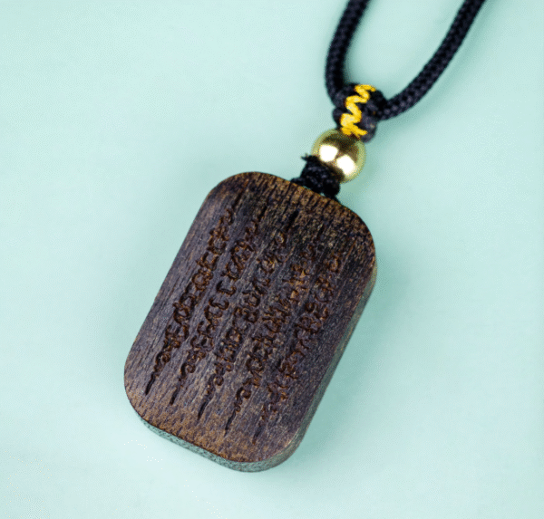 Qinan Agarwood Carved Five Scripture Pendant