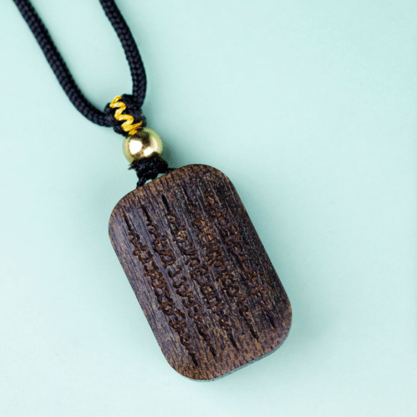 Qinan Agarwood Carved Five Scripture Pendant