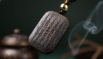 Qinan Agarwood Carved Five Scripture Pendant