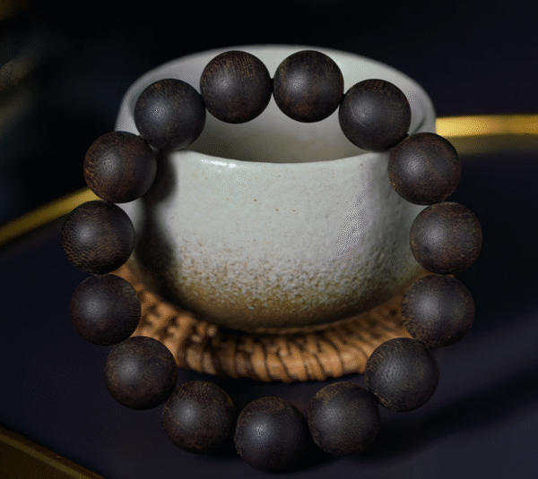 Qinan Agarwood Bracelet, Water-Sinking Grade Natural Prayer Beads.