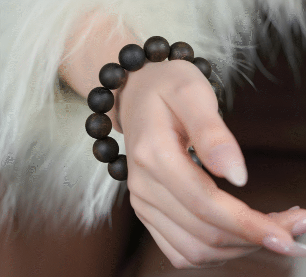 Qinan Agarwood Bracelet, Water-Sinking Grade Natural Prayer Beads.