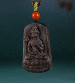 Lotus-Holding Avalokitesvara Agarwood Pendant