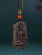 Lotus-Holding Avalokitesvara Agarwood Pendant
