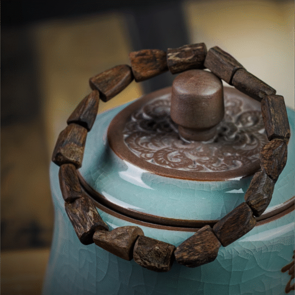 Follow the wrist, an agarwood Buddhist bead bracelet.