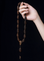 Sandalwood bracelet for men, sinking-grade antique beads, eighteen Luohan handheld Buddha bead bracelet.