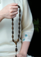 Sandalwood bracelet for men, sinking-grade antique beads, eighteen Luohan handheld Buddha bead bracelet.