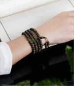 Agarwood bracelet with 108 Buddha beads rosary bracelet.