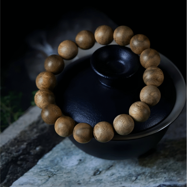 Agarwood rosary bracelet.
