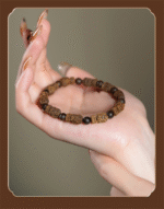 Agarwood carved bracelet.