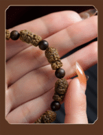 Agarwood carved bracelet.