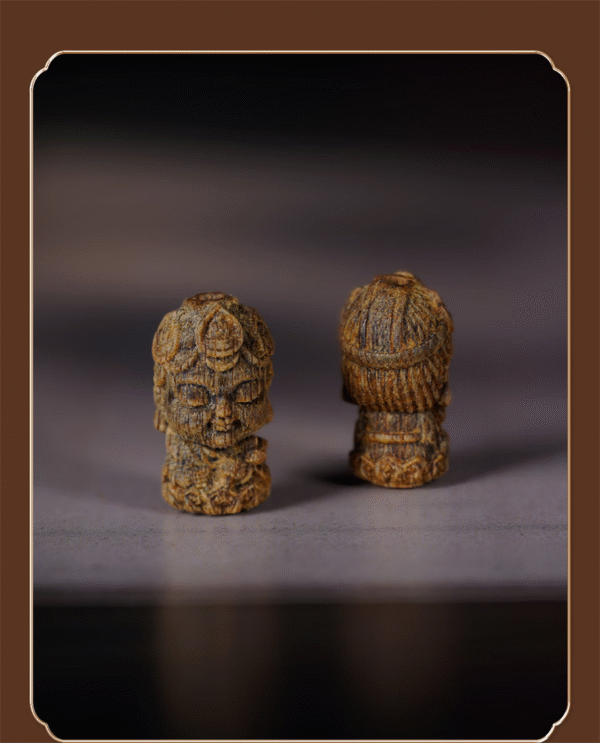 Agarwood carved bracelet.