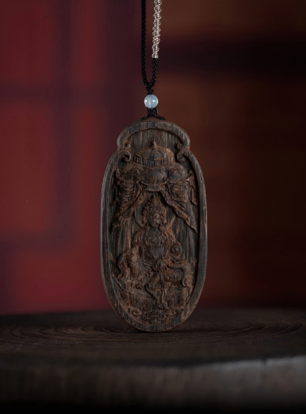 Agarwood carving pendant