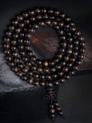 108-bead agarwood mala prayer bracelet