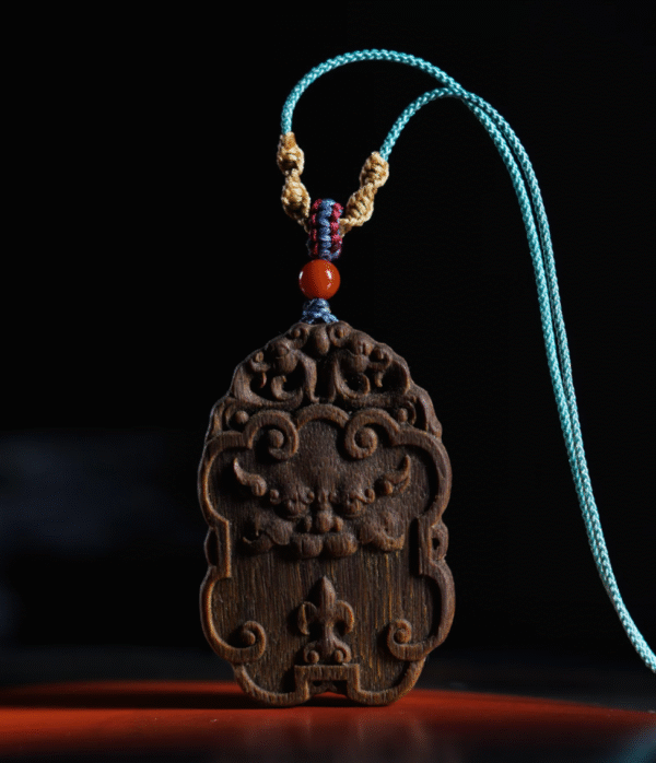 Qinan Agarwood Carved Auspicious Beast Peace and Safety Plaque