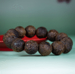 Carved Agarwood Dragon and Phoenix Bracelet