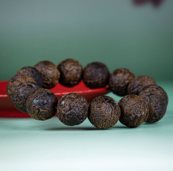 Carved Agarwood Dragon and Phoenix Bracelet